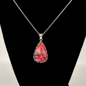RHODOCHROSITE SILVER PENDANT